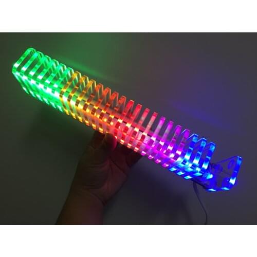 KS25 Music Spectrum Dream Crystal Voice Column Light Cube LED Level Electronic Fabrication DIY Suite VU Meter