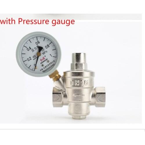 DN15 DN20 Brass regulator with Gauge maintaining Tap water pressure reducing valve