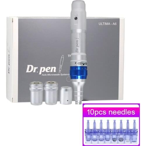 Dr.Pen Ultima A6 Microneedling Pen Electric Auto Electric Micro Rolling Derma Stamp Therapy Beauty Tools With 12Pcs Cartridges