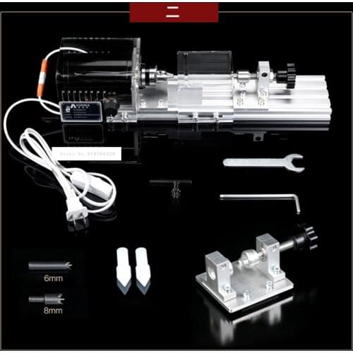 Multifunctional Micro-Lathe Household Woodworking Polished Lathe Small Beads Machine With Hole Puncher 110V/220V 280W 8000r/min