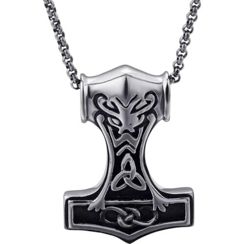 Fashion new punk rock quake hammer mens titanium steel pendant