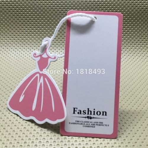 Customize clothing paper hang tag/garment tags printing/clothing printed labels/shape cutting tags/brand name/dress labels logo