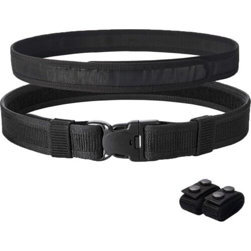 Tactical Belt Army Combat Belts Quick Release Men Waistband Outdoor Hunting Waist Strap Double Layer with Belt Keeper