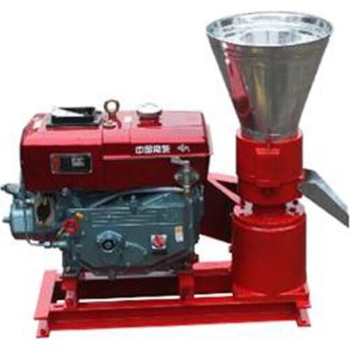 Pellet Press Manual Diesel Engine KL120A Pellet Mill / Wood Pellet Machine