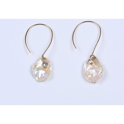 16-17mm Petals Shape Pearl Pendant Earring Fashion Pearl Jewelry