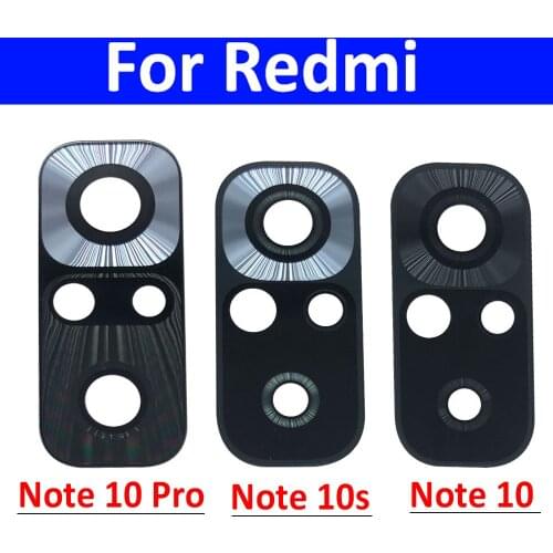100Pcs/lot, Camera Glass For Redmi Note 10 Note10 Pro 10s Rear Back Camera glass Lens With Glue Adhesive