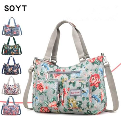 2021 Summer Print Shoulder Bag Messenger Pack Women Female Large Oxford Crossbody Top Handle Bag Tote Hand Bags Bolsa Feminina