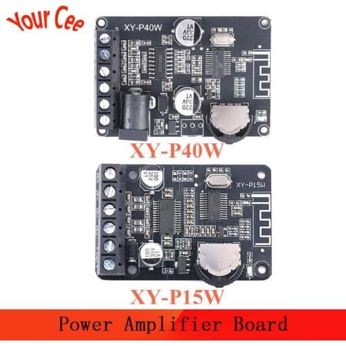 XY-P15W XY-P40W 10W/15W/20W/30W/40W Power Amplifier Board Module Stereo Bluetooth-compatible 5.0 12V/24V Power Digital Amplifier