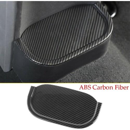 Carbon Fiber ABS Rear Water Cup Holder Cover Fit For Jeep Wrangler JK 2007-2010
