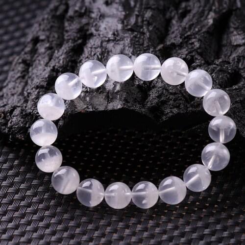 Genuine Natural White Phantom Quartz Bracelets Women Natural Stone Stretch Round Beads 9mm 10mm 11mm 12mm AAAAA