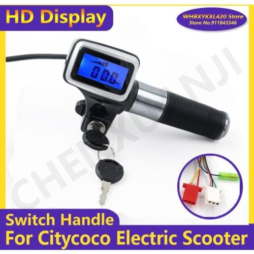 60V LCD Switch Handle Display Switch Handle Gear High and Low Speed Night Light for Citycoco Modified Accessories Parts