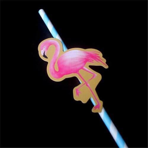 10pcs/set Disposable Cartoon Paper Straw Straight Birthday Christmas Party Juice Milk Cocktail Drinking Straws Drinkware