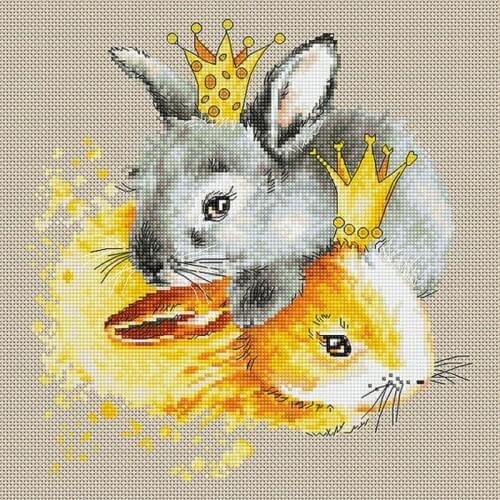 2021 Drop Shipping Embroidery Bunnie Funny Christmas Cross Stitch Patterns with 100% Cotton Floss & Free Shipping for Home Decor
