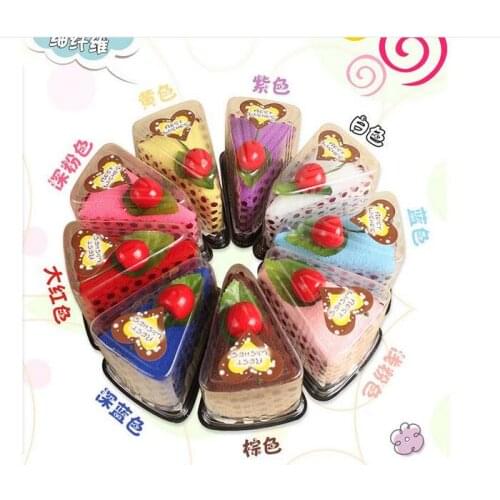 30 PCS/lot! Creative Fashionable Durable Household Sandwich Shape Cake Ornament Towel 30cm*30cm