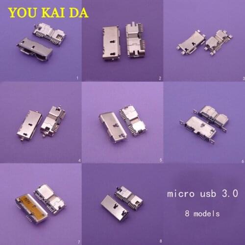 8models 16pcs/lot Micro USB 3.0 10P female connector SMT/DIP/ Vertical USB socket for laptop phone