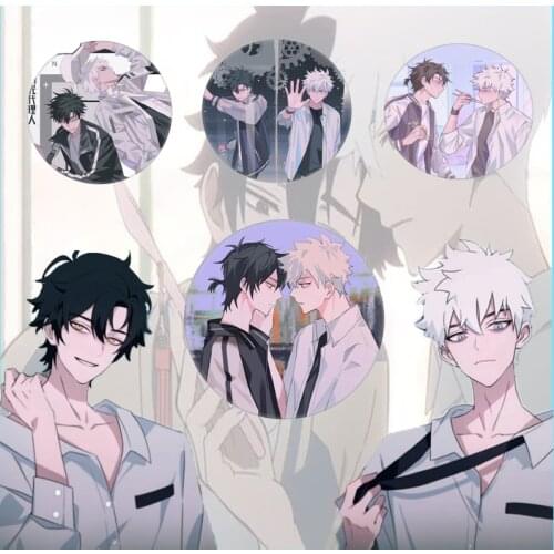 Anime DEVIL GAME LINK CLICK Cosplay Accessories Cheng Xiaoshi Lu Guang Badge Gift Buttons Collection Props Laser Badge protector