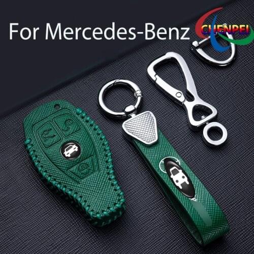 Car Key Case Cover For Mercedes-Benz C-class C200L E-class GLK GLA200 GLE GLC260 Protect Car Key Interior Decoration Accessories
