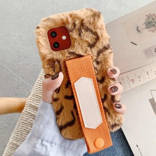 Phone Case with Wrist Strap for Huawei P10 Plus P20 P30 P40 Pro Lite Mate 10 20 20X Furry Protection Shell Soft Cover Back Skin