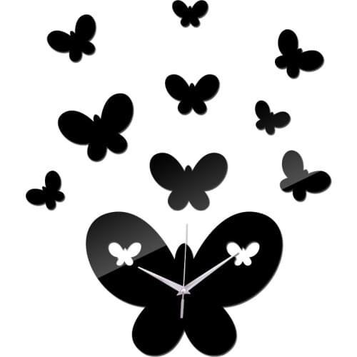 Hot sale acrylic diy wall clock mirror sticker europe living room sofa background Furniture Stickers home decor