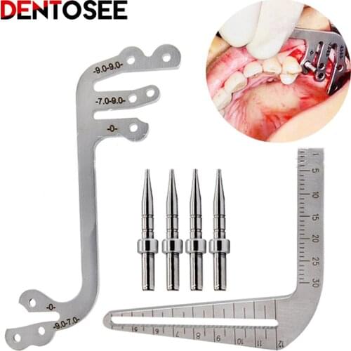 Dental Implant Guide Set Oral Planting Locator Positioning Guide Drilling Positioning Ruler Angle Ruler Implant Tools Dentist