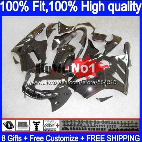 Injection For KAWASAKI ZX 12R 1200CC ZX12R 02 03 04 05 06 86MC.87 ZX1200 CC ZX-12R 2002 2003 2004 2005 2006 Gloss black Fairing