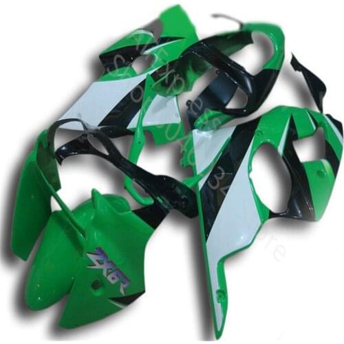 Hot sales ZX6R 00-02 for Kawasaki Ninja ZX6R 00-02 Fairing green white black body ZX-6R 2000 - 2002 Fairings Injection mold