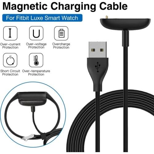 For Fitbit Luxe 5V/ 1A 100cm USB Port Magnetic Charging Cable Fast Charger Cord For Fitbit Luxe Smart Watch Accessories
