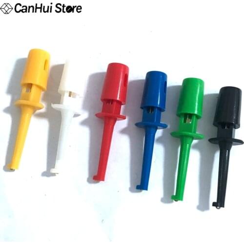 12PCS Multimeter Lead Wire Kit Test Hook Clip Grabbers 6color Each2 Test Probe SMT / SMD IC D20 Cable Welding Circular Test Clip