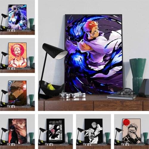 Wall Art Canvas Japanese Anime Prints Painting Jujutsu Kaisen Home Decoration Picture Modular No Frame For Office Poster Artwork