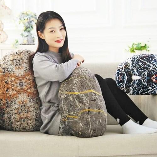 Real life stone plush toy simulation of cobblestone pillow creative funny plush toy cushion children girls dolls gift toy 50cm