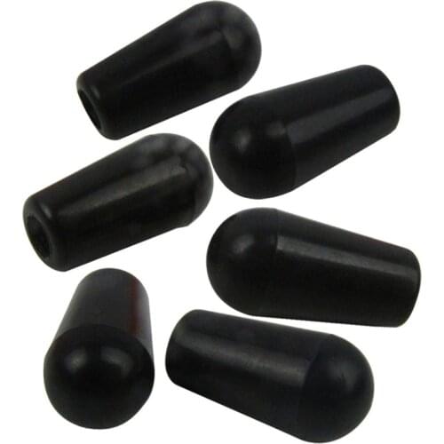 NEW 6pcs Internal Thread 4mm Plastic 3 Way Toggle Switch Knob Tip Caps for Electric Guitar Parts