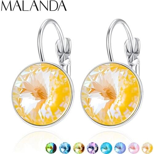 Original Crystals From Swarovski Drop Earrings Round Earrings For Women Fashion Dangle Earrings Party Wedding Earrings Jewelry