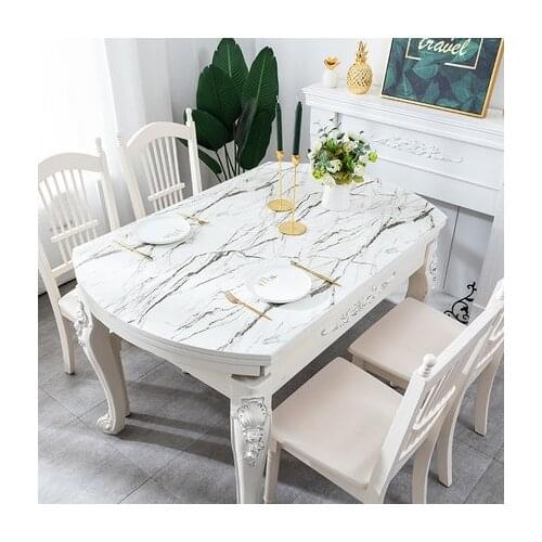 Oval Plastic Tablecloth Oilcloth Waterproof PVC Table Cloth Cover for Dinning Table Decoration Soft Glass Pad Work Table Cloth