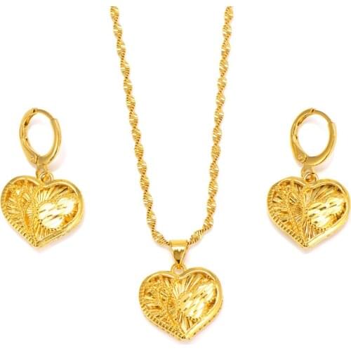 Heart pendant Necklaces and Earrings for Women Fashion Jewelry Australia New Zealand Party Gifts
