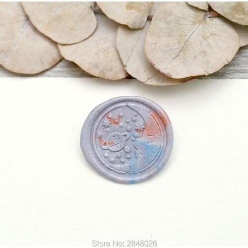Universe Wax Seal Stamp,moon seals,wedding gift,wood wax stamp,party seal