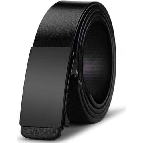 New Arrival Genuine Leather Mens Belt Cowhide Strap For Male Automatic Buckle Toothless Leather Belt Male Belts For Men