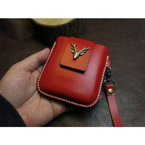 For Samsung Folding Phone Case for Samsung Galaxy Z Flip Mobile Phone Case F7000 Leather Case Bracelet Genuine Leather