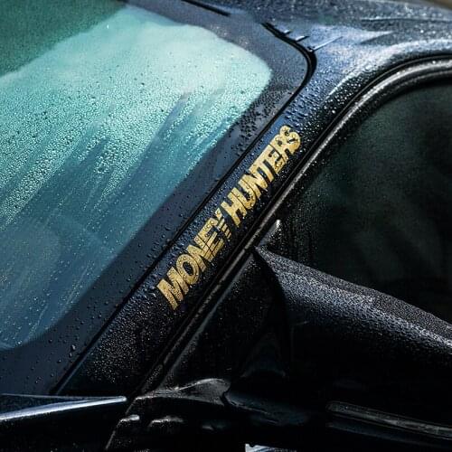 Car Styling PVC Decal Auto Rear Windshield Window Engine Hood Stickers for Money Hunter Funny