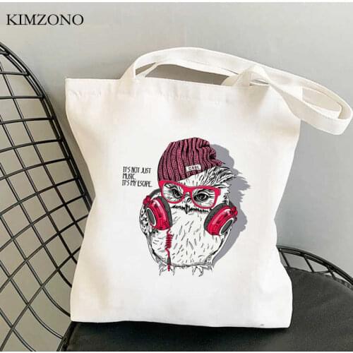 Owl shopping bag bolsa grocery bolso shopper eco bag shoping string boodschappentas foldable sac tissu