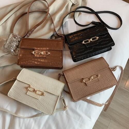 Casual PU Leather Envelope Messenger Handbag Retro Stone Pattern Womens Shoulder Crossbody Bag Fashion Solid Color Square Purse