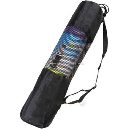 Lowest Price 500pcs/lot Portable Yoga Mat Carrier Bag Workout Fitness Exercise For Pilates Home/Gym Nylon Mesh Black
