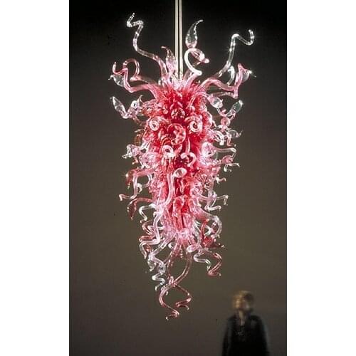 Home Goods Art Decorative Red Color Crystal Chandelier
