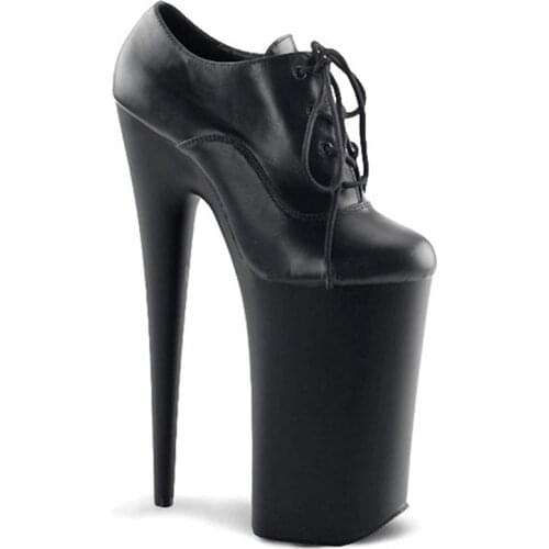 HOT Women Shoes Round Toe Pumps PU Dress Lace Up 20CM Thin High Heels waterproof Office & Career Party Wedding shoes women 2020