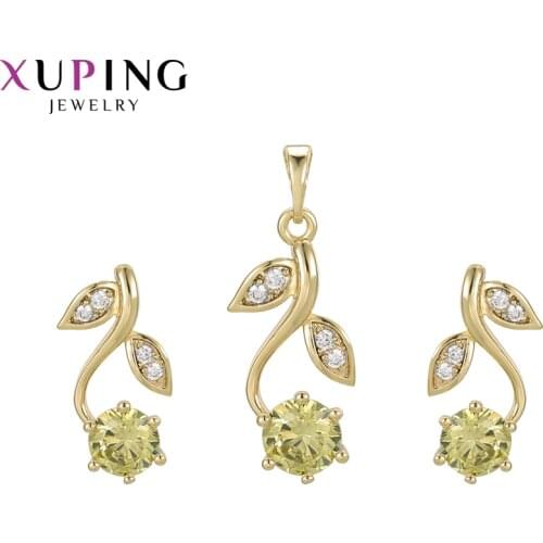 Xuping Luxury Fashion Special Design Jewelry Romanti Sets High Quality Trendy Party for Women Nice Birthday Gifts 63836
