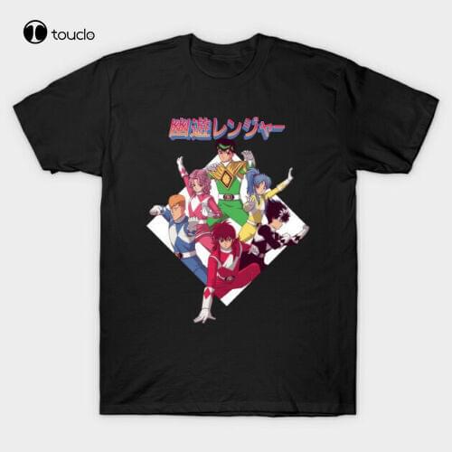 Super Sentai Yu Yu Hakusho Ranger Hero Mashup Anime Funny Black T-Shirt S-3Xl Tee Shirt