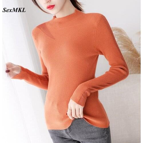 Autumn Winter Warm Women Pullover 2020 Fashion Long Sleeve Sweater Basic Casual Turtleneck Ladies Sweaters Top Female Jumper