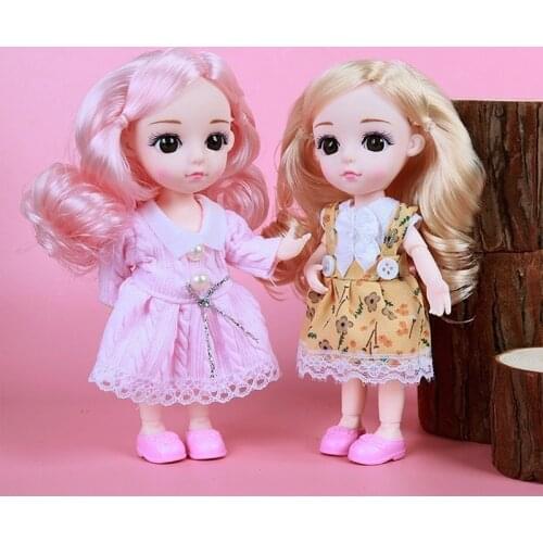 1/12 Dolls Handmade Clothes Girls fashion Costume Dress 16cm BJD Doll Accessories DIY Dress Up Toys for Children Girls Gift