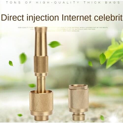 1 / 2 All Copper Direct Spray Shower Car Washing Water Gun Plus Alloy 4-point Internal Tooth Joint Car Brushing Nozzle