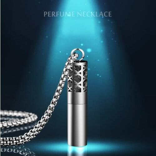 1PC Cylinder Essential Oil Diffuser Pendant Star Locket Necklace Stainless Steel Aromatherapy Diffuser Locket Pendants For Women