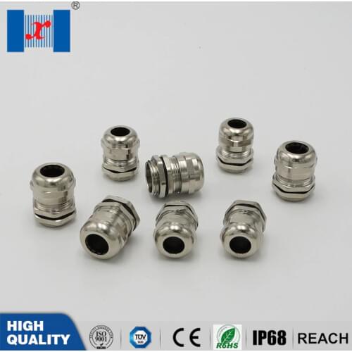 1 pcs PG21 13-18mm Nickel Plated Brass Metal Cable Gland IP68